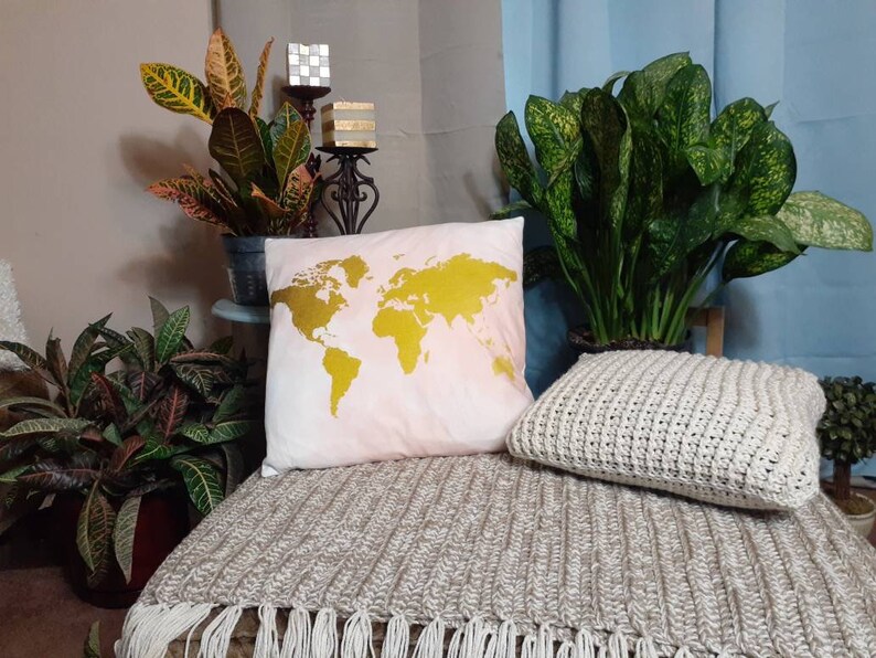 Map Print Pillow Case without insert image 2