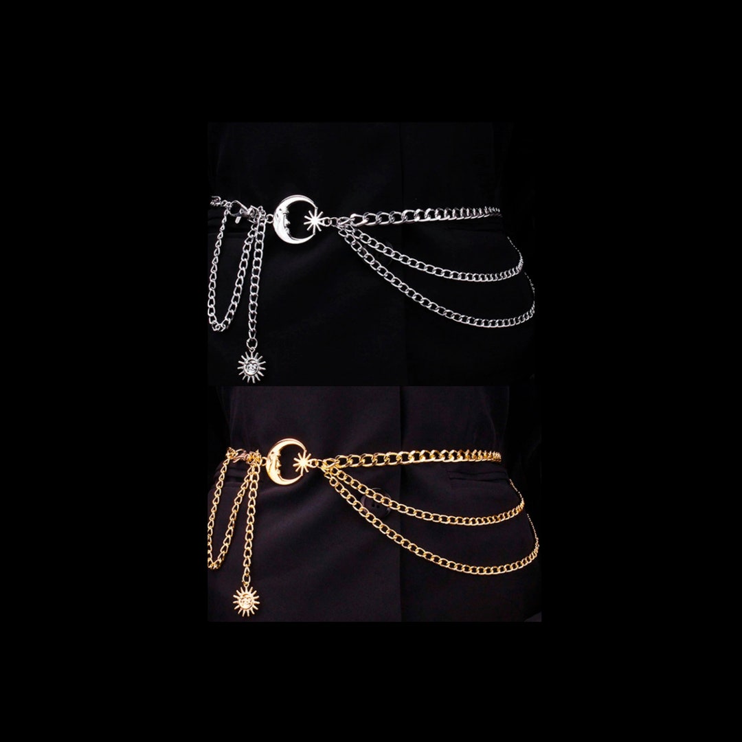 Moon Hip Chain Belt 41 Etsy