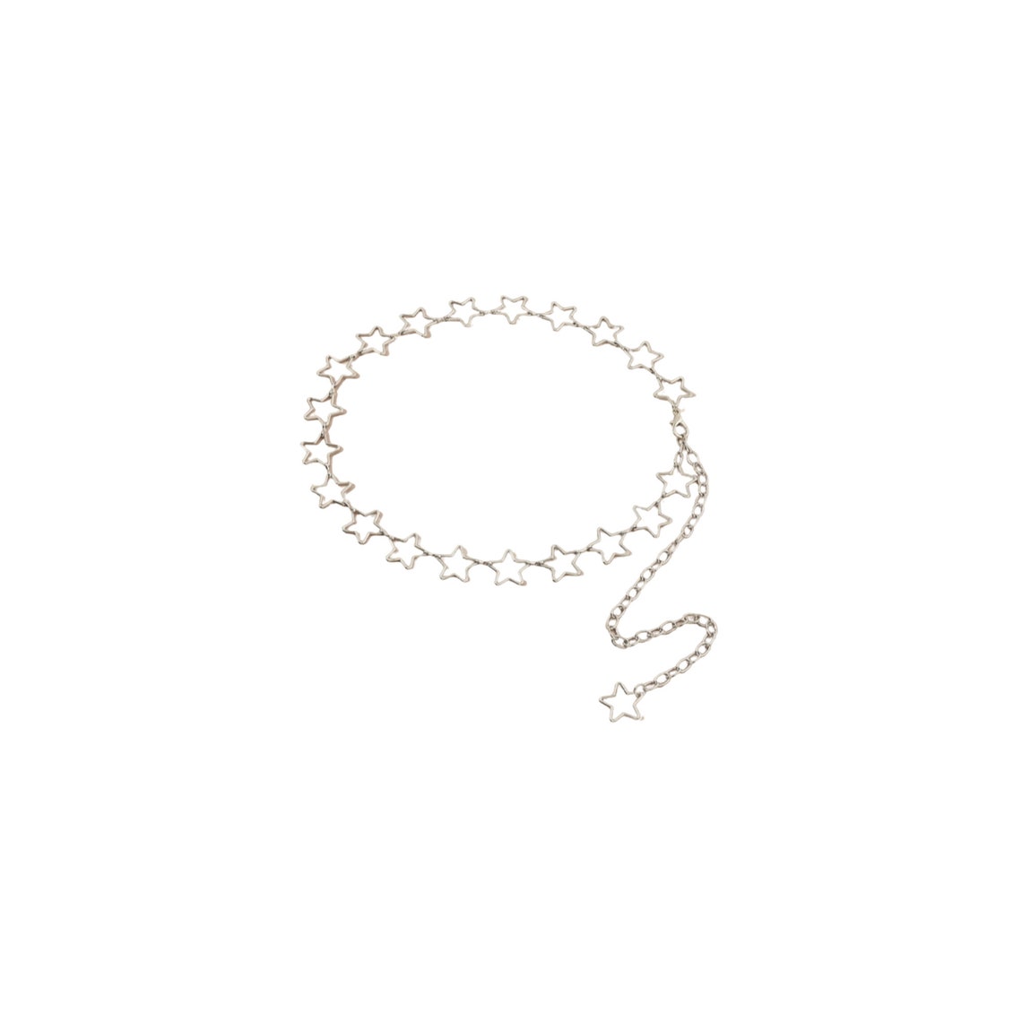 Celestial Star Belt Star Chain Belt Silver Star Accent - Etsy