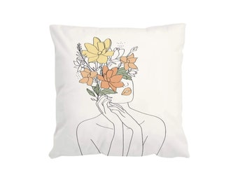 Artsy Illustration Graphic Pillow Cover without insert