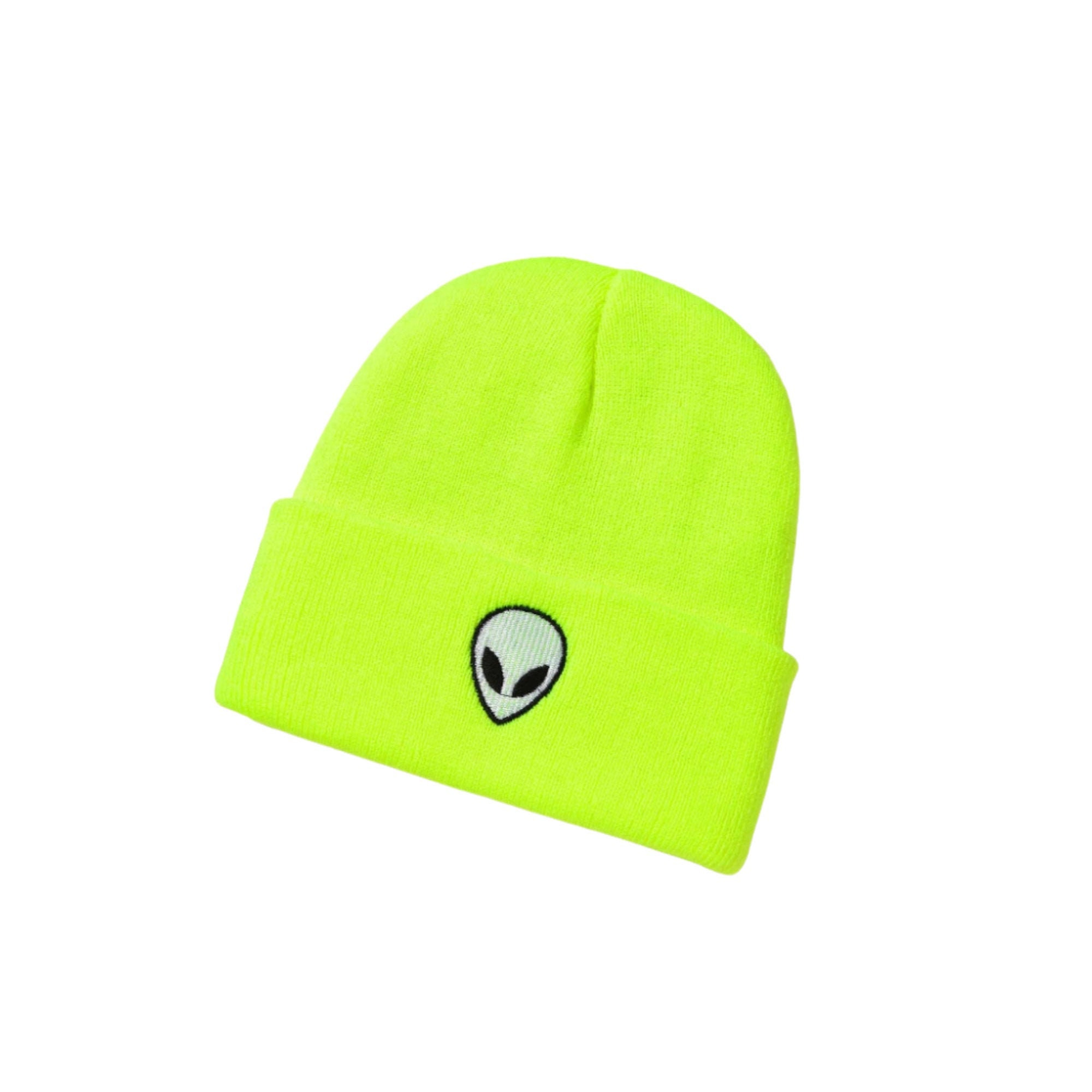 Lime Green Alien Beanie Hat - Etsy 