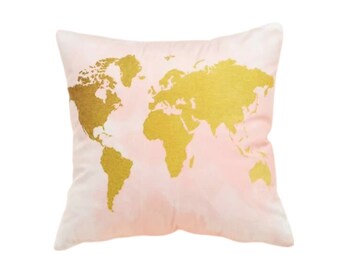 Map Print Pillow Case without insert