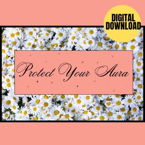 Protect Your Aura PNG Bundle | Spiritual Quote Sublimation | Witchy Atomic Stars Clipart | Aura Protection Digital Download | Mystical Latin