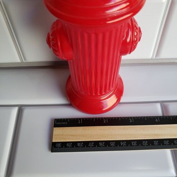 Vintage Avon Red Fire Hydrant Glass Decanter (Empty) Gem