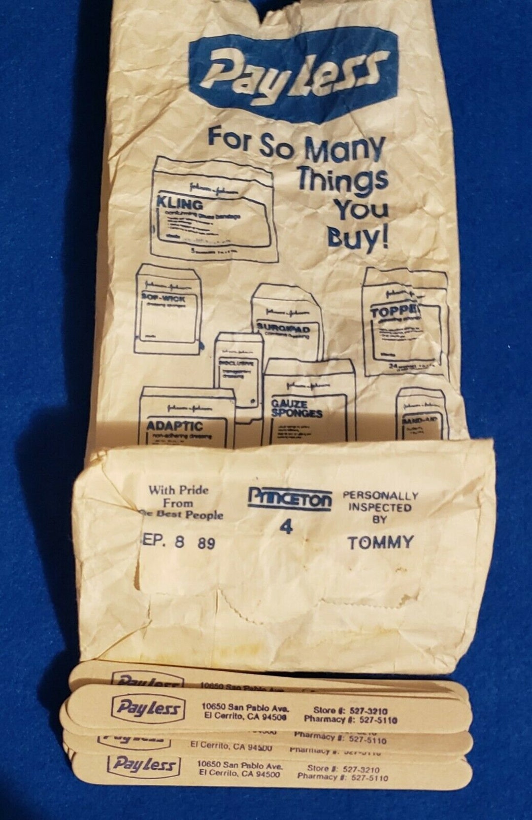 Vintage Payless Drug Store Advertising Bag and Set 15 Emery Boards El  Cerrito CA