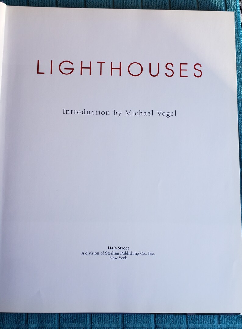 Vintage Lighthouses Coffee Table Book Michael N. Vogel HB Main St Press
