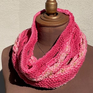Handknit Cowl, Wool Cowl, Handmade Gift