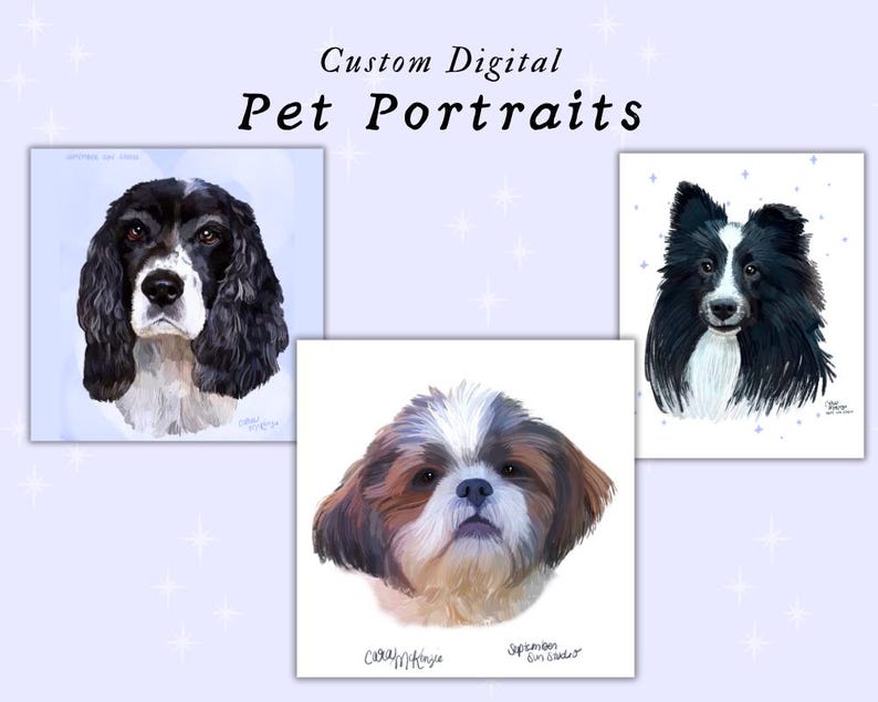 Your Pet Here! Custom Digital Pet Portrait image 2