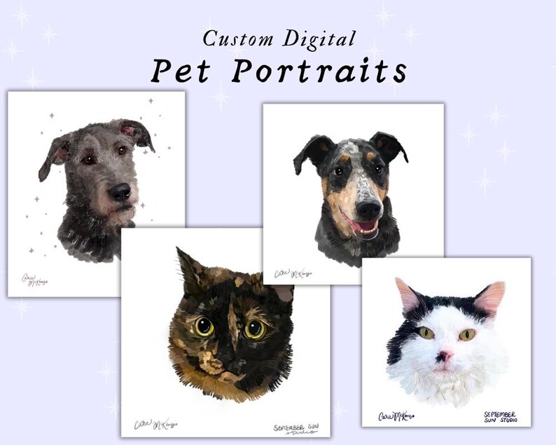 Your Pet Here! Custom Digital Pet Portrait image 3