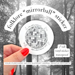 Mirrorball folklore - Eras Tour Sticker - folklore Inspired sticker - Eras sticker