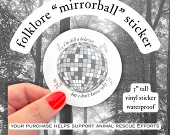 Mirrorball folklore - Eras Tour Sticker - folklore Inspired sticker - Eras sticker