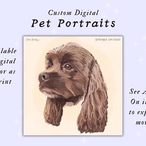 Your Pet Here! Custom Digital Pet Portrait image 1