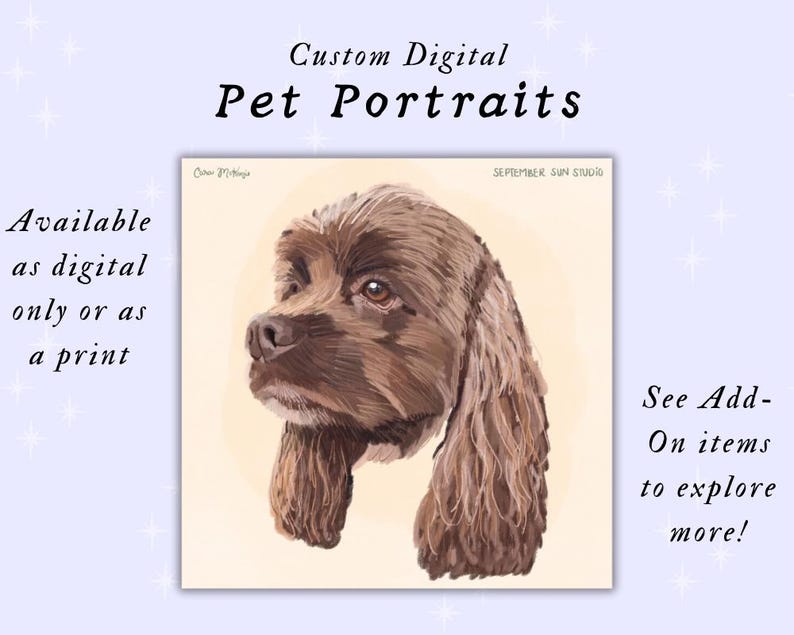 Your Pet Here! Custom Digital Pet Portrait image 1