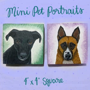 Portrait de petit animal de compagnie sur panneau de bois - Portrait d'animal de compagnie peint à la main - Commission pour animaux de compagnie - Portrait d'animal de compagnie personnalisé chien chat - toile chien chat portrait