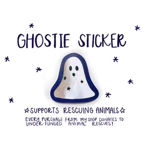 Ghost Sticker - ghostie Illustration Sticker - 3” sticker of ghost