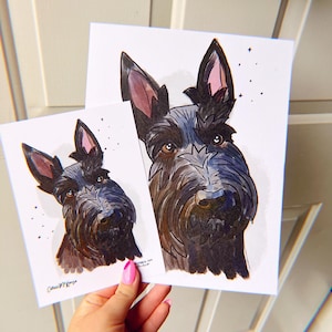 Scottish Terrier Art Print - Scottie dog Art Print -  art print - British Scottish welsh dog lover