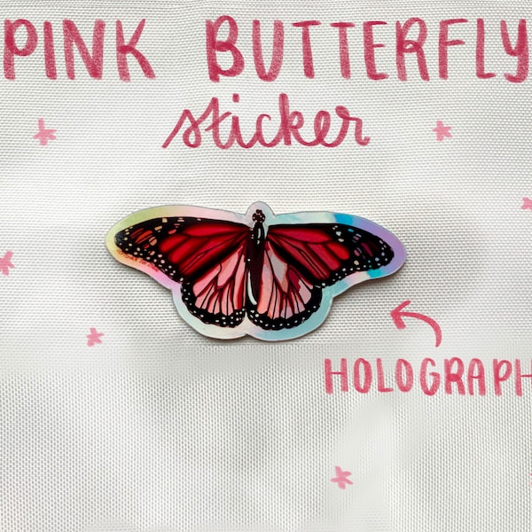 Holographic Butterfly Sticker - Donation Sticker for Wildlife Relief Efforts/ Charity Sticker for Wildlife Relief