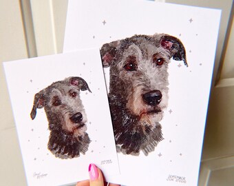 Scottish Deerhound Art Print - Scottish dog Art Print -  art print - British Scottish welsh dog lover