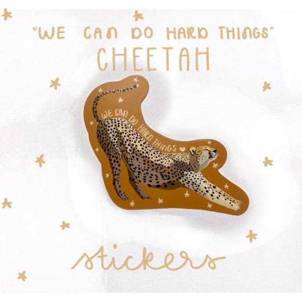 Glennon Doyle Sticker - 3” Cheetah We Can Do Hard Things sticker - WCDHT sticker - self love sticker - With Words