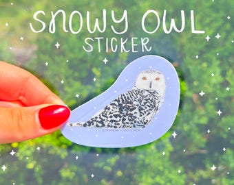 Snowy Owl Sticker - Hedwig Sticker- cute owl sticker - charity sticker - Scotland