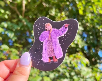 Lavender Taylor Sticker - 3” Midnights Inspired  - eras tour sticker - Swift Sticker - Waterproof sticker