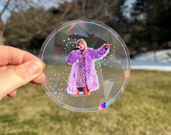 Lavender Taylor Suncatcher - 4” Midnights Inspired Suncatcher - eras tour sticker - Swift Sticker - rainbow maker
