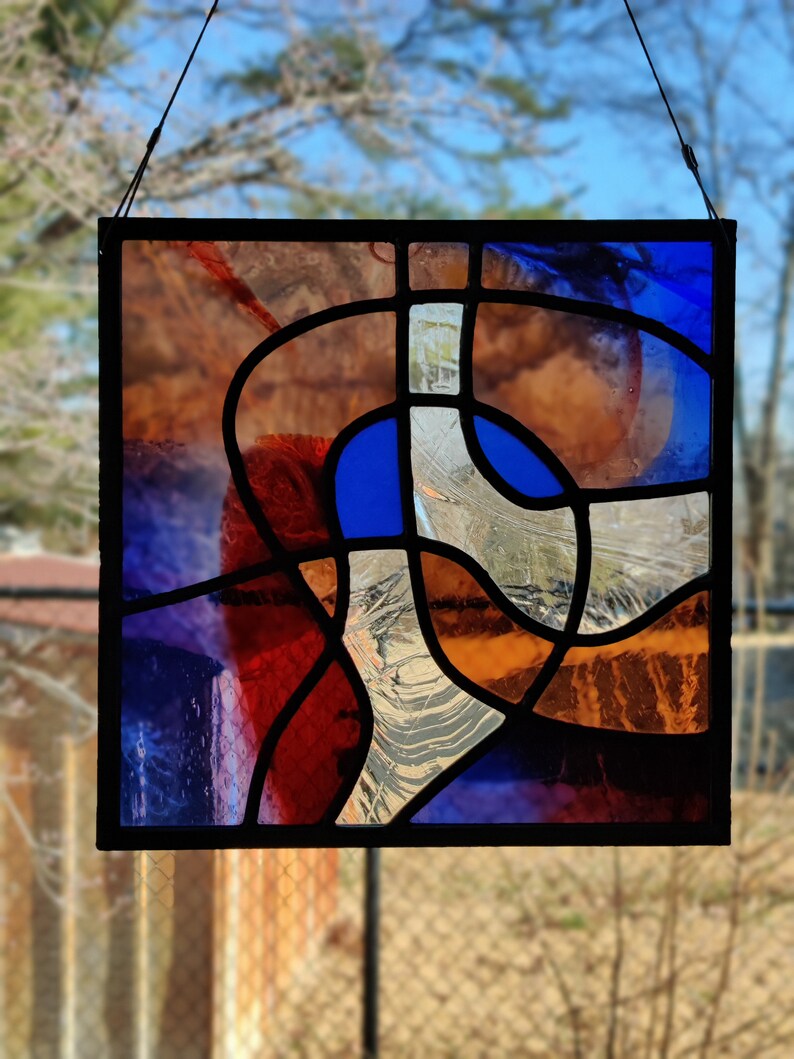 Wiyi 006 Sale Gorgeous Contemporary Stained Glass Panel Etsy