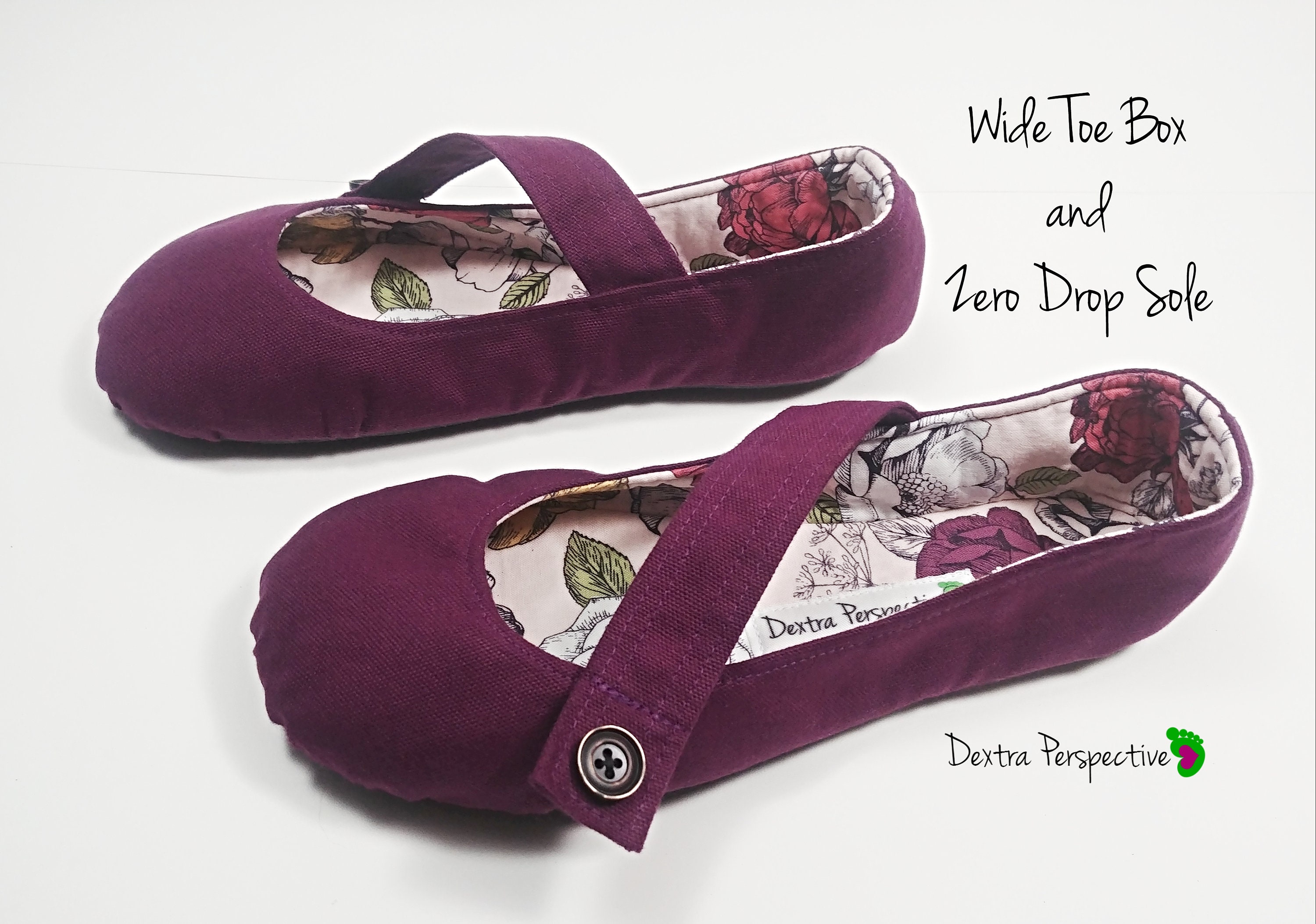 Barefoot Mary Jane Shoes Magenta Flats Wide Width Natural Etsy