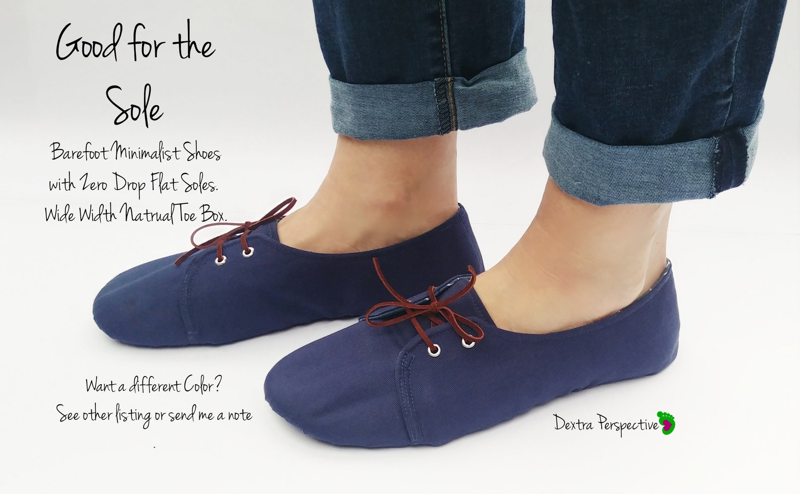 Navy Oxford Style Barefoot Minimalist Shoes for Women Wide | Etsy
