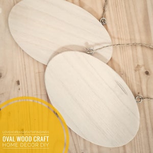 Craft Oval Wood Circle slices Natural wood 1 pcs 9x14cm - Ovale in legno da decorare