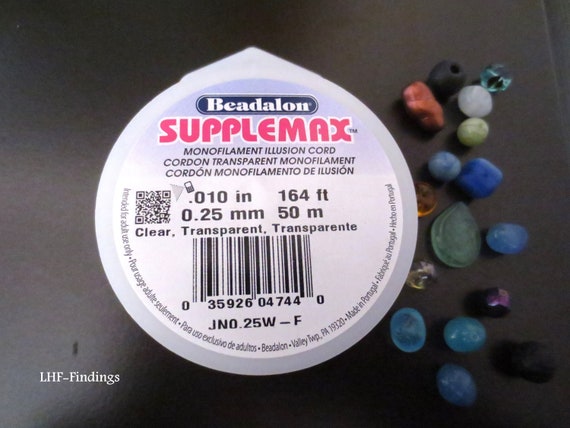 Beadalon Supplemax Clear 0.25 Mm .010 Inches 50 Meters 164 Feet Etsy Canada
