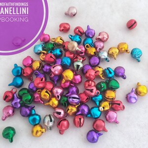 Campanellini colorati per lavori di scrapbooking artigianato sartoria 20 pcs 6mm colori misti