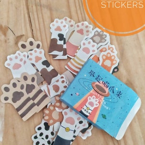 LOTTO 45 stickers adesivi in carta " " zampetta gatto cane dolci animaletti pet friend(4x4 circa)