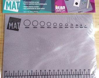 TheBeadSmith Tappeto da lavoro antiscivolo per perle 21,5x18cm color grigio