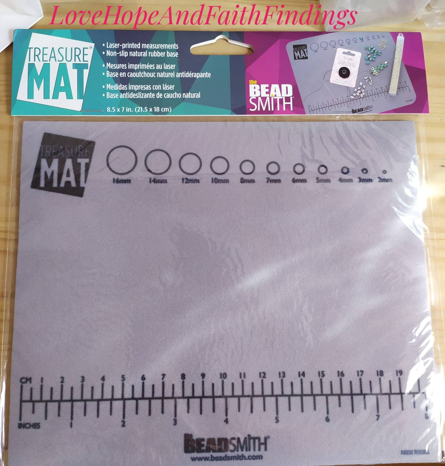 Treasure Bead Mat - 8.5x7 Non-Slip with Laser-Printed Measurements