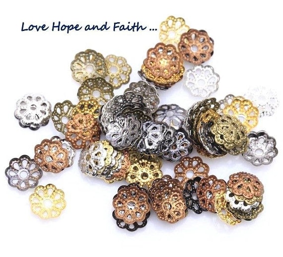 1000 Silver Tone 6mm Filigree Bead Caps Lot Wholesale