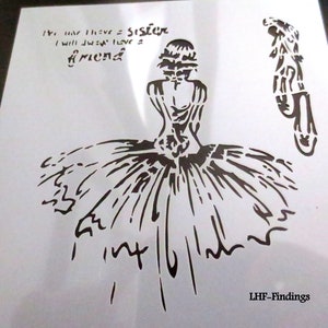Stancil "Dancer " (15x15cm) (cod.dance-scrap)