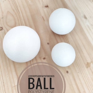 Spheres round ball Polystyrene Foam Supplies crafts 40/50/60mm