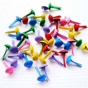 Scrapbooking! Fermacampioni colorati (8x12mm) - Mixed Pastel Round Brads Scrapbooking