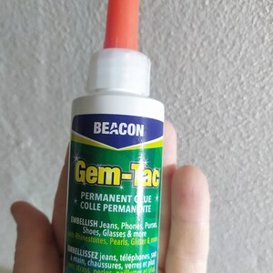 Gem-Tac permanent glue jeans fabrics ceramic wood vinyl 59ml