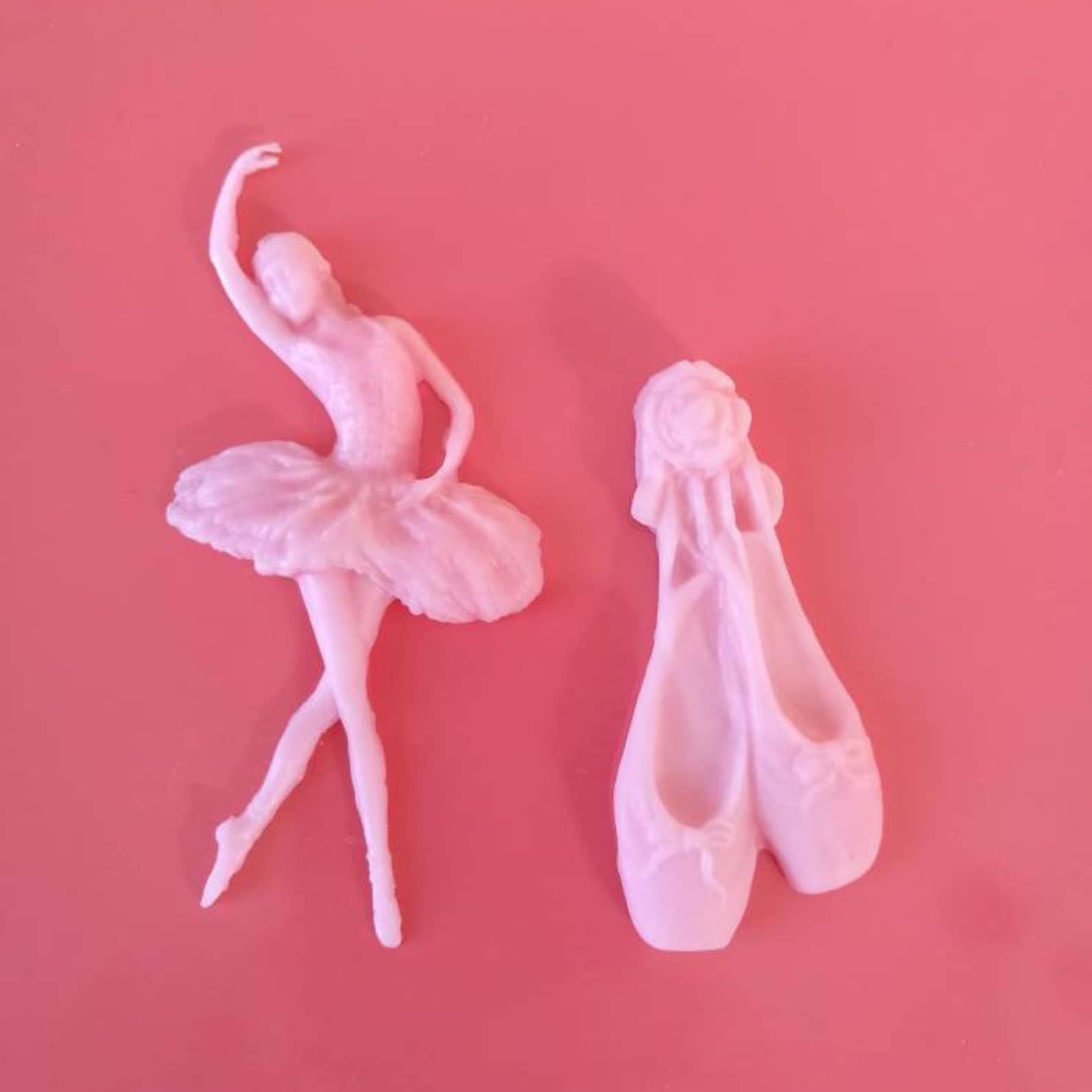 ballerina and ballet shoes edible fondant toppers. cakes cupcakes cookies toppers and decoration