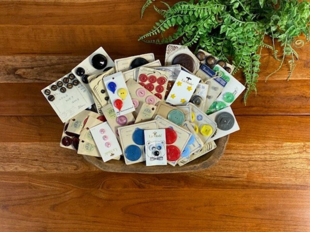 Collection of Vintage Buttons Still on Cards Etsy