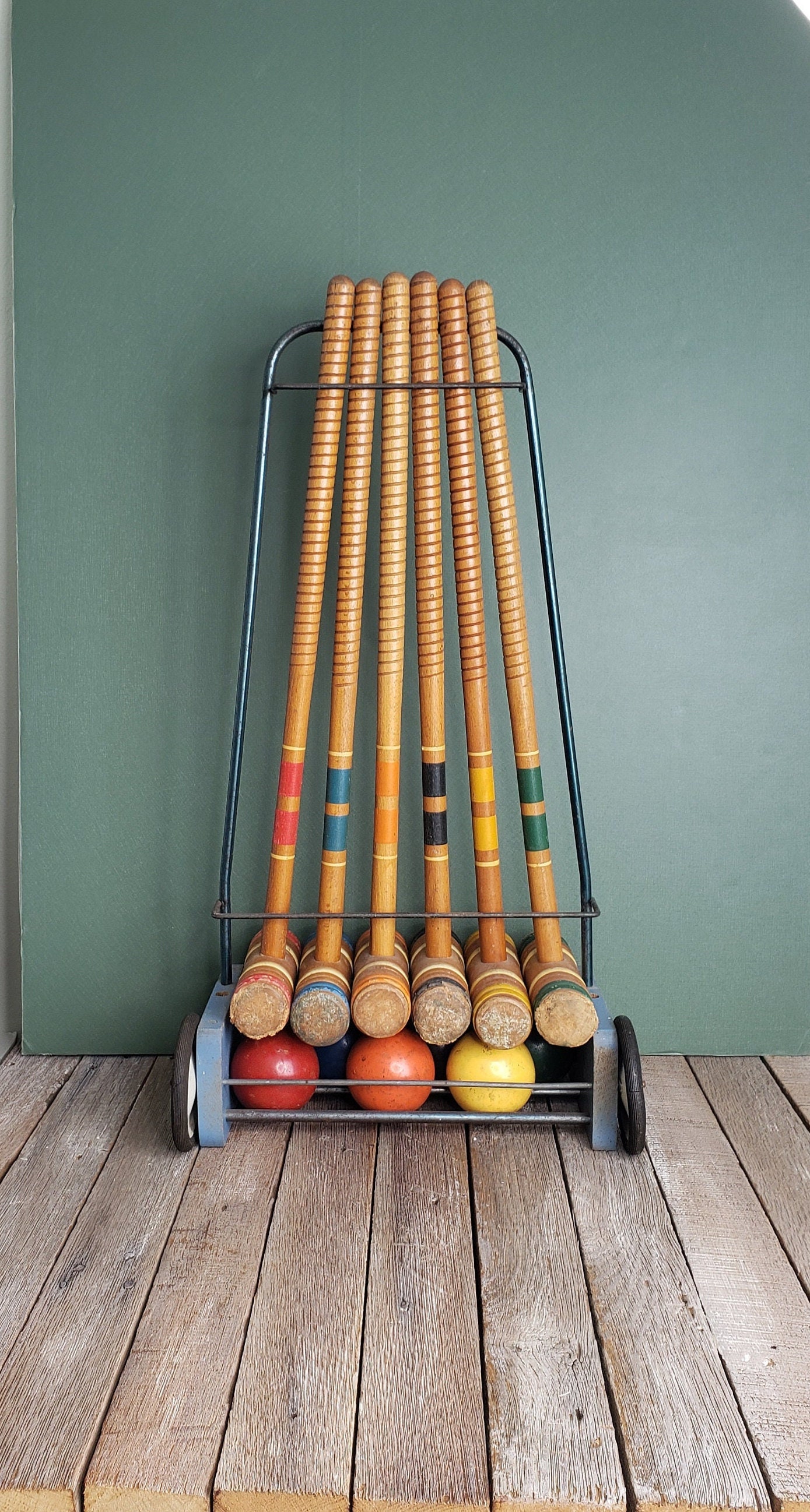 Croquet Set With Cart Etsy