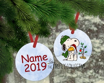 Snoopy Christmas Ornaments Etsy