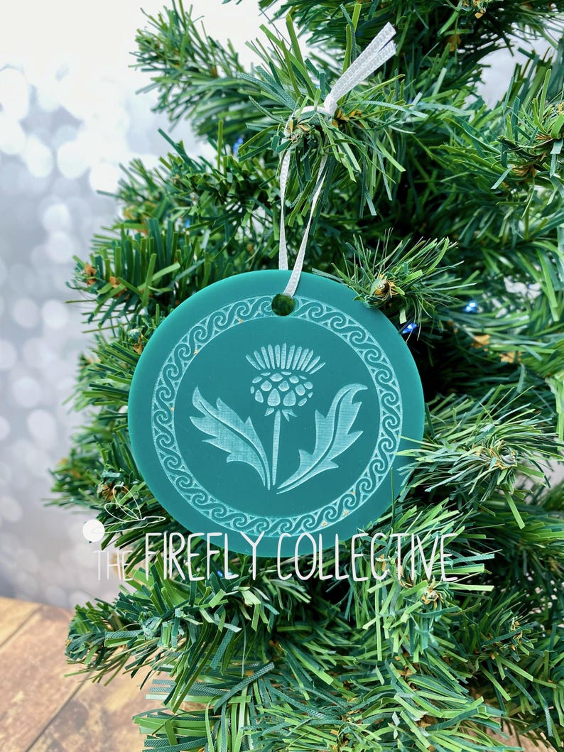 Celtic Irish Tree of Life Personalized Christmas Ornament With Ribbon