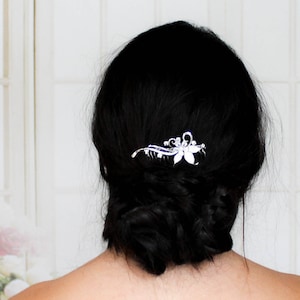 Bridal hair comb, Wedding hair accessories, Bridal hair piece, Cubic zirconia hair piece, Floral hair comb, Wedding headpiece, Hair jewelry