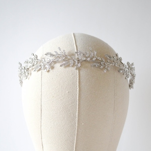 Bridal tiara crown, CZ Wedding tiara, Bridal headband, Wedding hair accessories, Bridal hair piece, Cubic zirconia hair piece, CZ crown