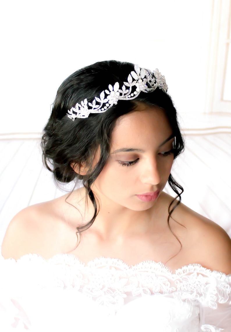 Rose Gold Bridal Tiara Wedding Hair Accessories Bridal Hair Etsy