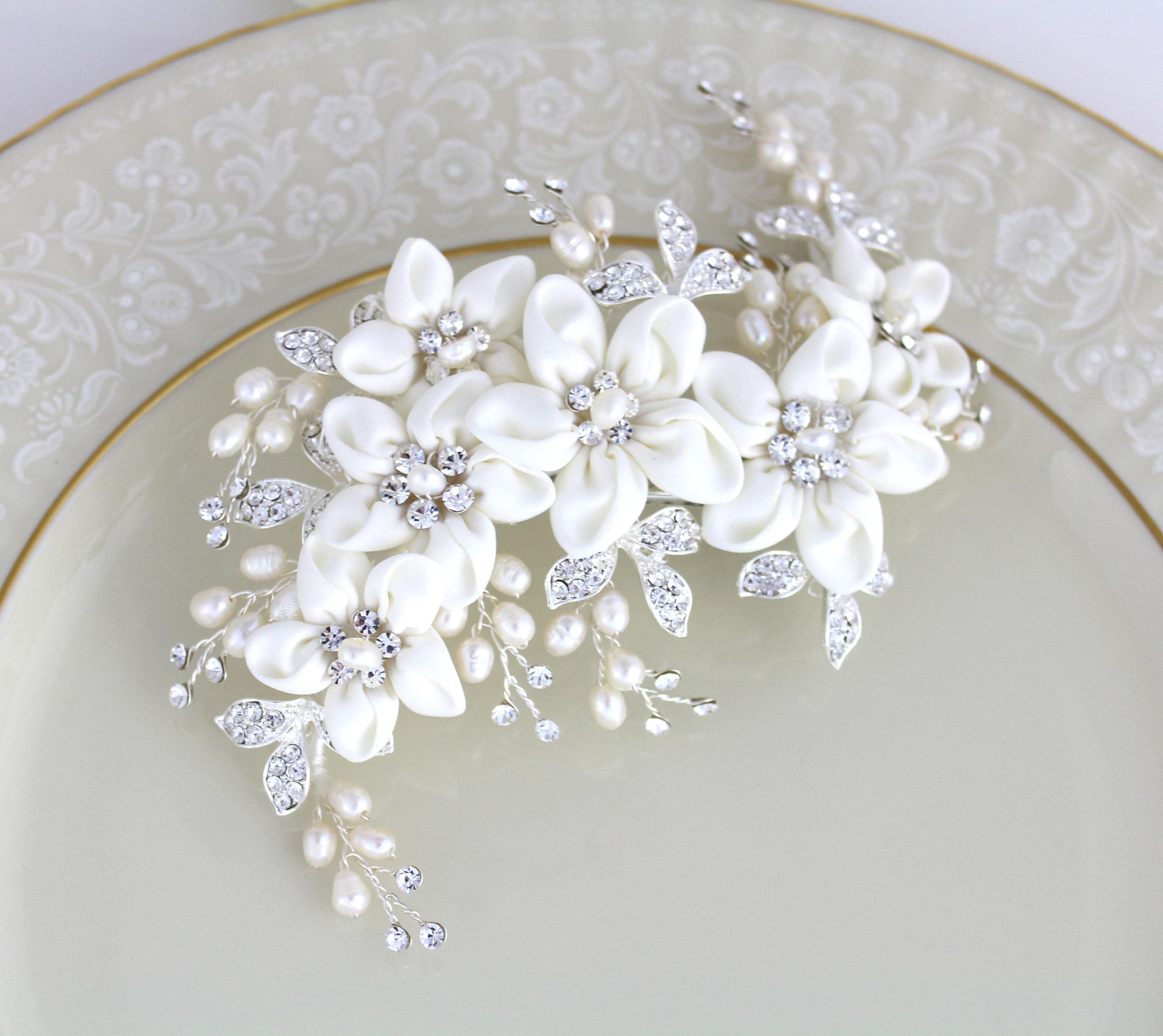 Bridal Hair Clip Bridal Headpiece Wedding Hair Accessory Etsy