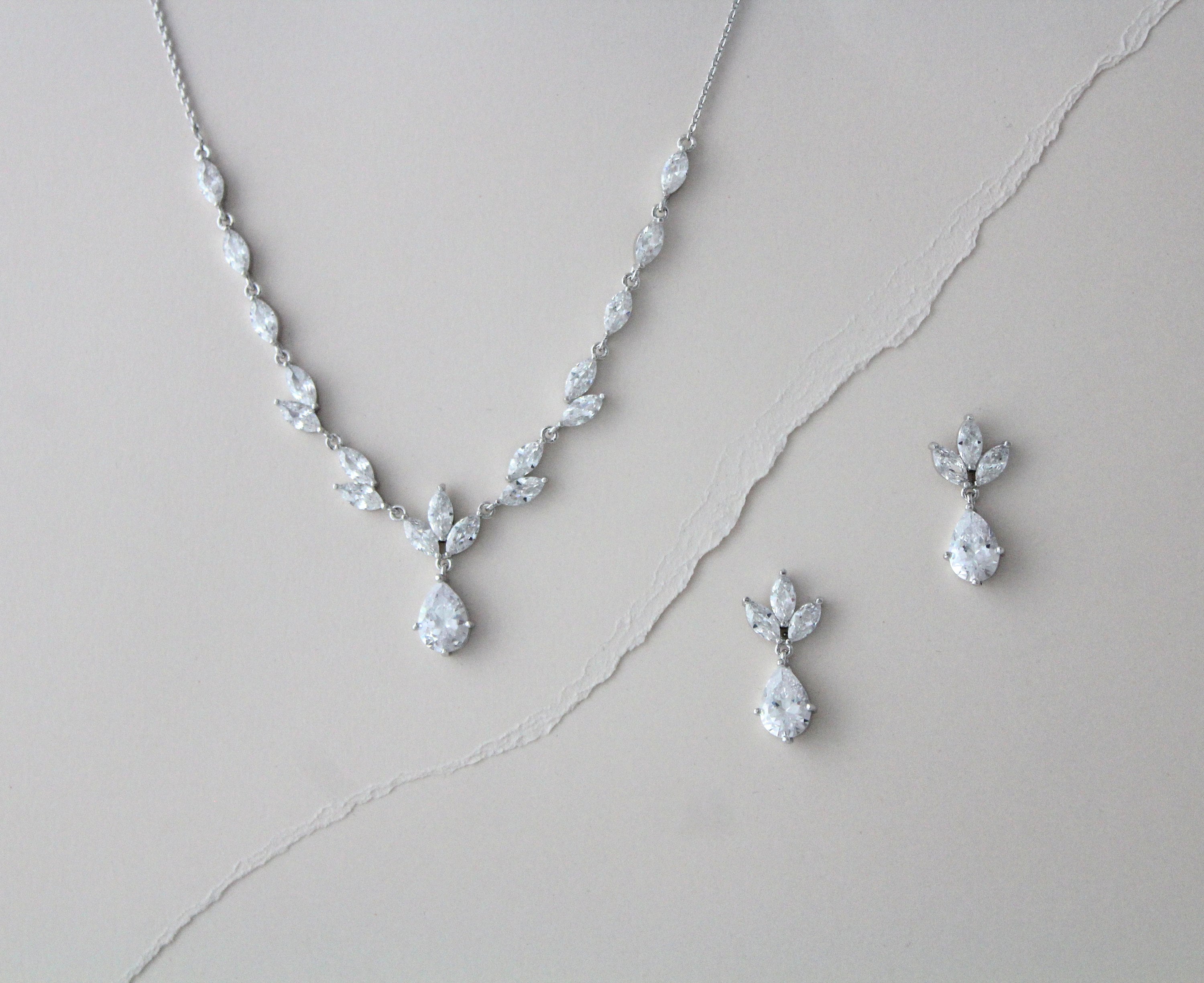 Dainty necklace deals and earring set